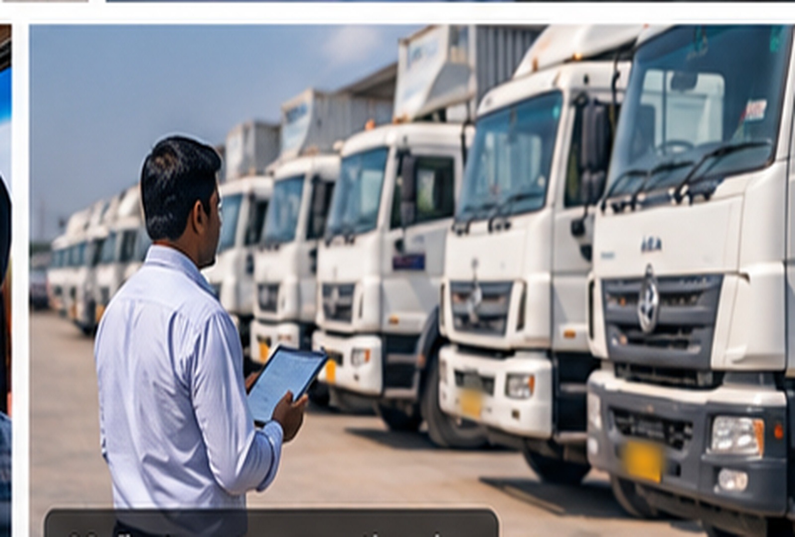 Fleet owner reviewing vehicle operations